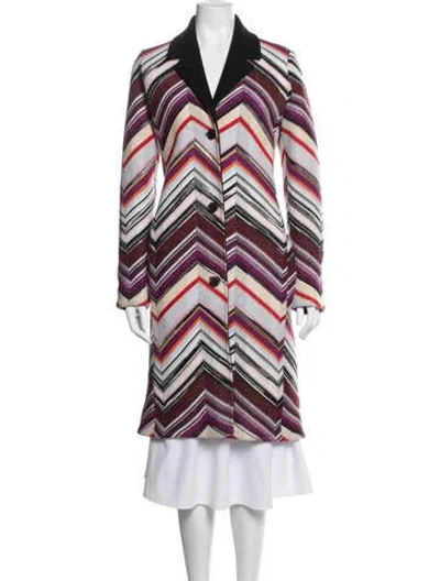 Pre-owned Missoni Wool Striped Coat In Multicolor