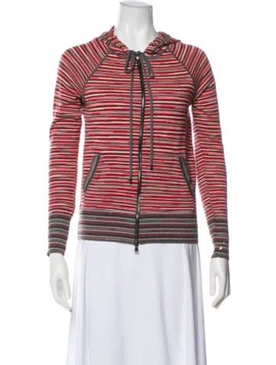 Pre-owned Missoni Wool Striped Evening Jacket In Red