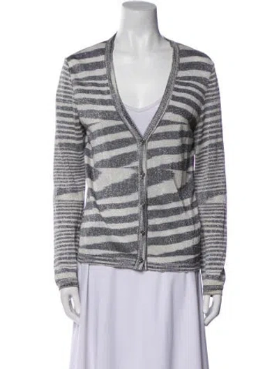 Pre-owned Missoni Wool Striped Jacket In Gray