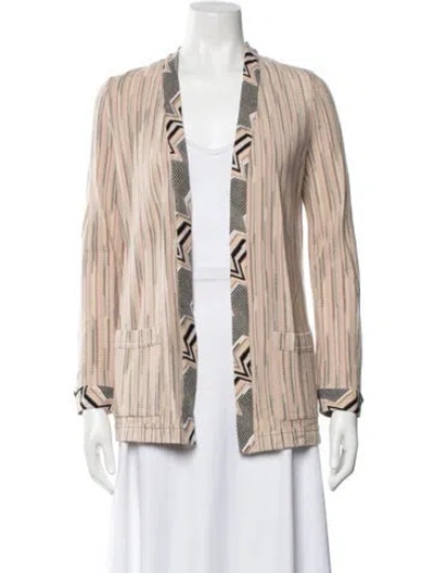 Pre-owned Missoni Wool Striped Jacket In Neutrals