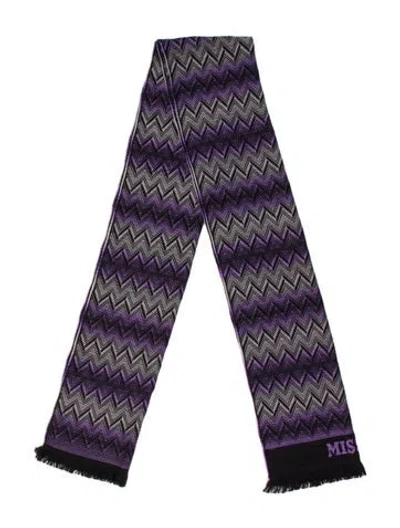 Pre-owned Missoni Wool Striped Scarf