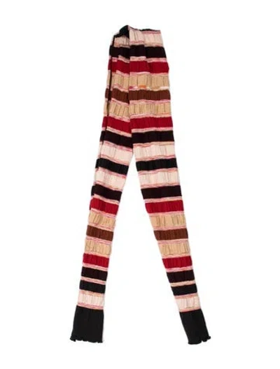 Pre-owned Missoni Wool Striped Scarf In Black