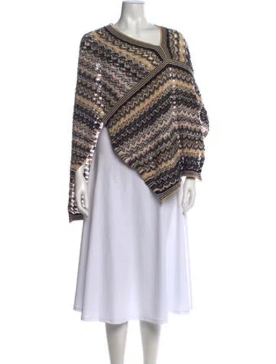 Pre-owned Missoni Wool Striped Sweater In Black