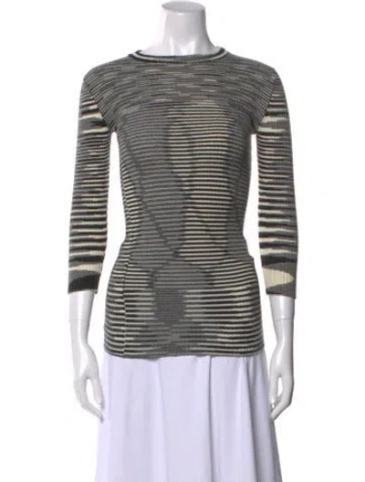Pre-owned Missoni Wool Striped Sweater In Black