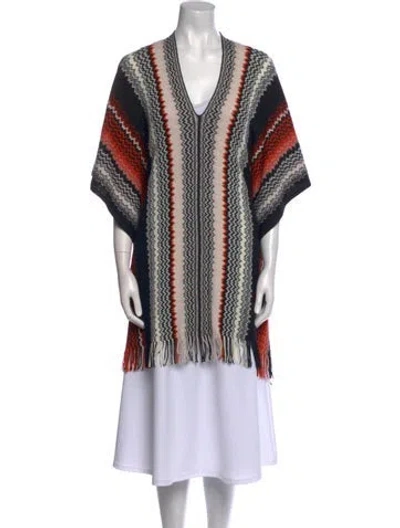 Pre-owned Missoni Wool Striped Sweater In Black