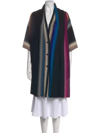 Pre-owned Missoni Wool Striped Sweater In Black