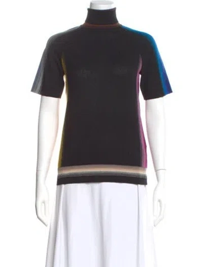 Pre-owned Missoni Wool Striped Sweater In Black