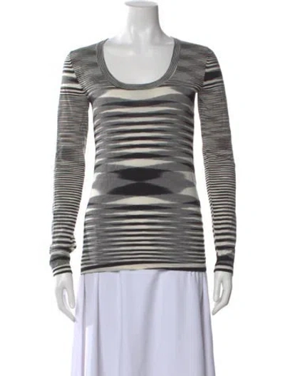 Pre-owned Missoni Wool Striped Sweater In Black
