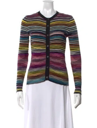 Pre-owned Missoni Wool Striped Sweater In Black