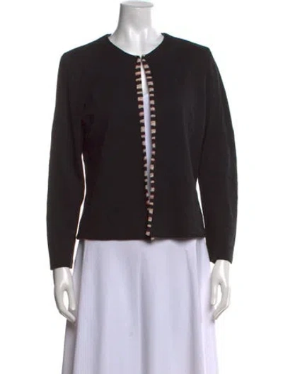 Pre-owned Missoni Wool Striped Sweater In Black