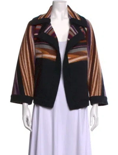 Pre-owned Missoni Wool Striped Sweater In Black
