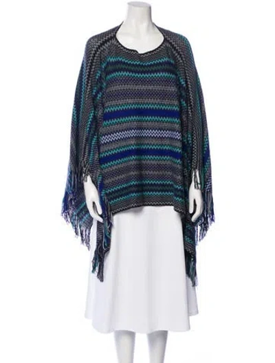 Pre-owned Missoni Wool Striped Sweater In Blue