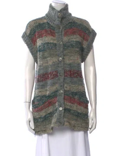 Pre-owned Missoni Wool Striped Sweater In Blue