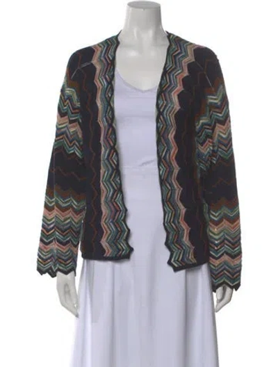 Pre-owned Missoni Wool Striped Sweater In Blue