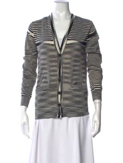 Pre-owned Missoni Wool Striped Sweater In Blue