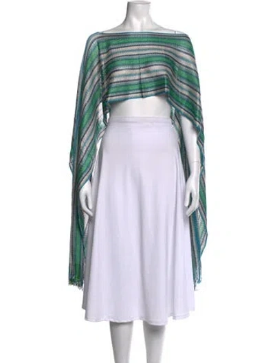 Pre-owned Missoni Wool Striped Sweater In Blue