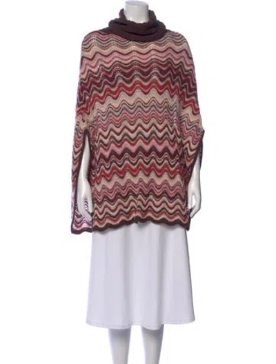 Pre-owned Missoni Wool Striped Sweater In Brown