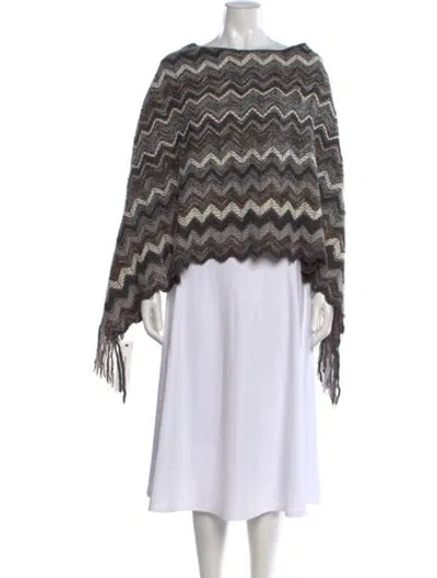 Pre-owned Missoni Wool Striped Sweater In Gray