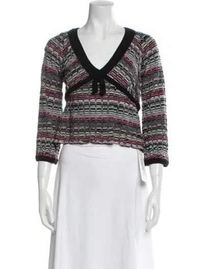 Pre-owned Missoni Wool Striped Sweater In Multi