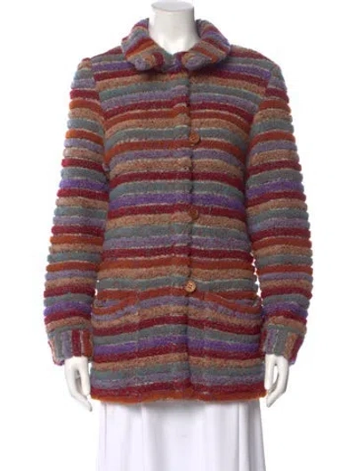 Pre-owned Missoni Wool Striped Sweater In Multi