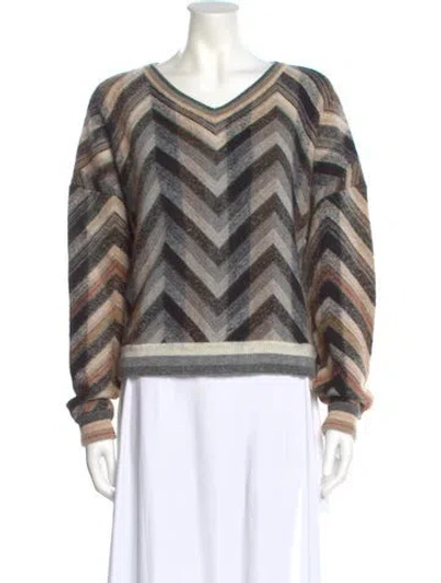 Pre-owned Missoni Wool Striped Sweater In Multi