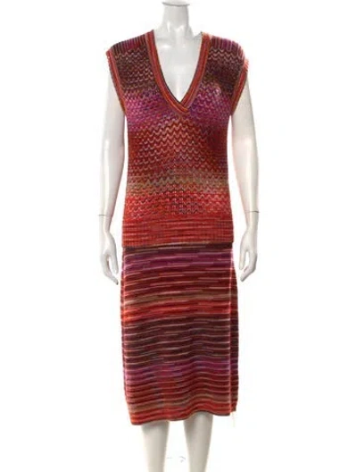 Pre-owned Missoni Wool Striped Sweater In Multi