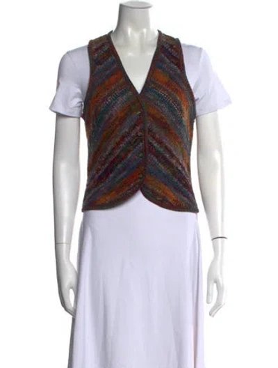 Pre-owned Missoni Wool Striped Sweater In Multi