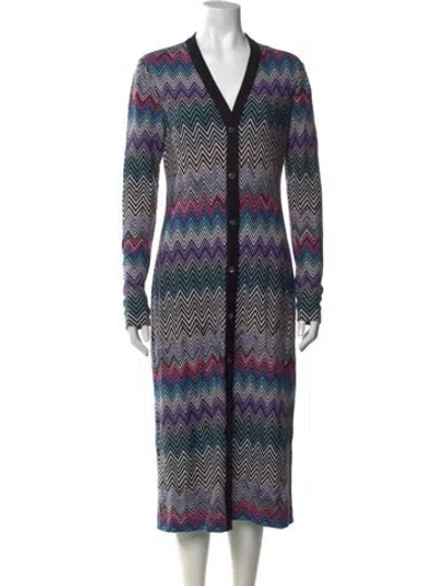 Pre-owned Missoni Wool Striped Sweater In Multicolor