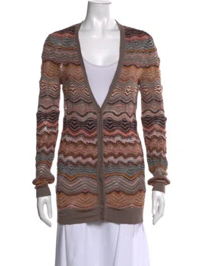 Pre-owned Missoni Wool Striped Sweater In Multicolor
