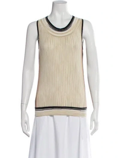 Pre-owned Missoni Wool Striped Sweater In Neutral