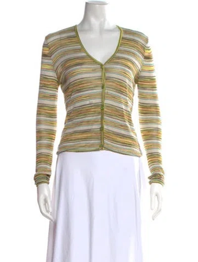 Pre-owned Missoni Wool Striped Sweater In Neutral