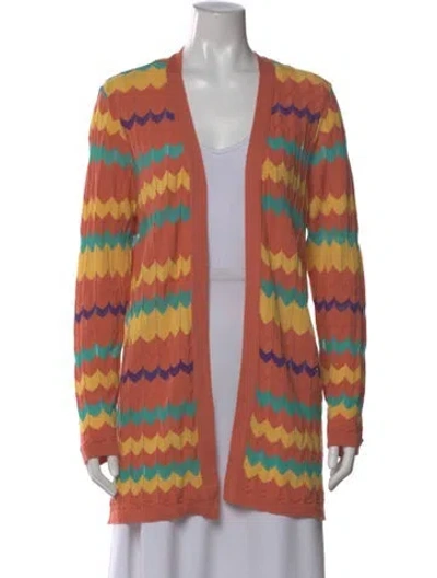 Pre-owned Missoni Wool Striped Sweater In Orange