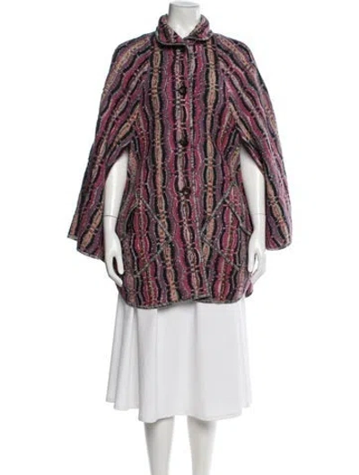 Pre-owned Missoni Wool Striped Sweater In Purple