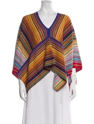 Pre-owned Missoni Wool Striped Sweater In Purple
