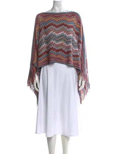 Pre-owned Missoni Wool Striped Sweater In Purple
