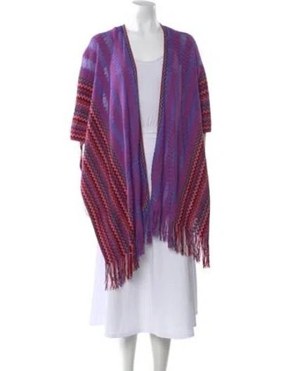 Pre-owned Missoni Wool Striped Sweater In Purple
