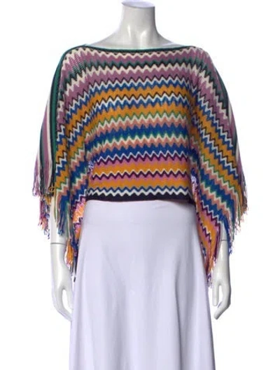 Pre-owned Missoni Wool Striped Sweater In Purple