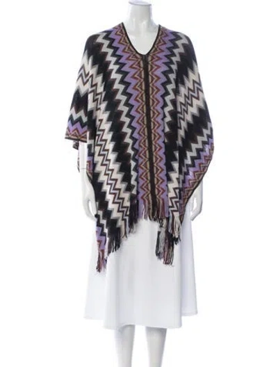 Pre-owned Missoni Wool Striped Sweater In Purple