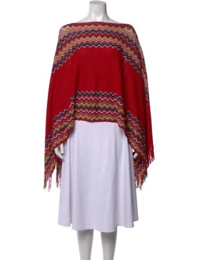 Pre-owned Missoni Wool Striped Sweater In Red