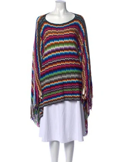 Pre-owned Missoni Wool Striped Sweater In Red