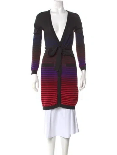 Pre-owned Missoni Wool Striped Sweater W/ Tags In Black