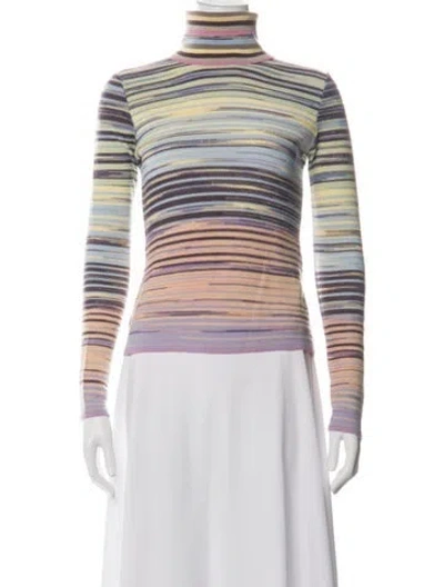Pre-owned Missoni Wool Striped Sweater In White