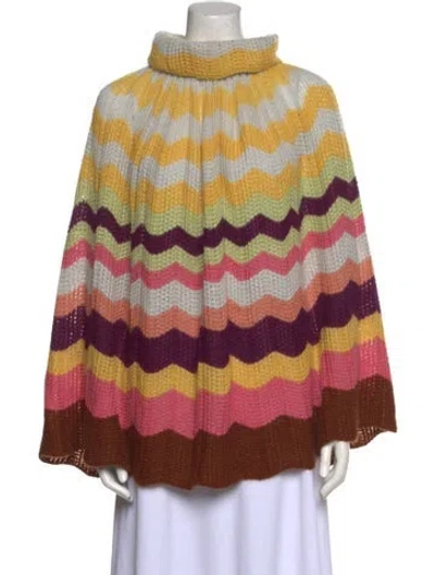 Pre-owned Missoni Wool Striped Sweater In Yellow