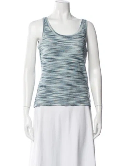 Pre-owned Missoni Wool Striped Top W/ Tags In Gray