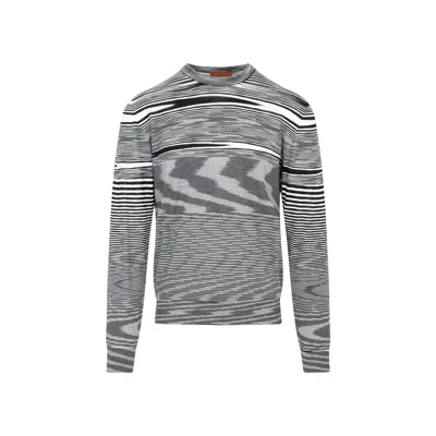 Missoni Crewneck Sweater In Blue