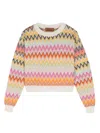 Missoni Wool Sweater With Multicoloured Zigzag Pattern In Multicolour