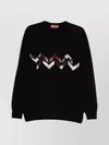 Missoni Wool Sweater With Zigzag Detail And Long Sleeves In Black