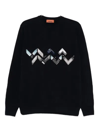 MISSONI WOOL SWEATER WITH ZIGZAG DETAIL