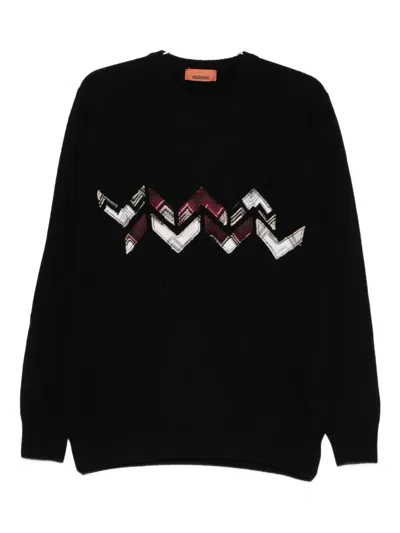 MISSONI WOOL SWEATER WITH ZIGZAG DETAIL