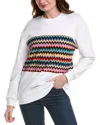 Missoni Wool-trim Sweatshirt In White